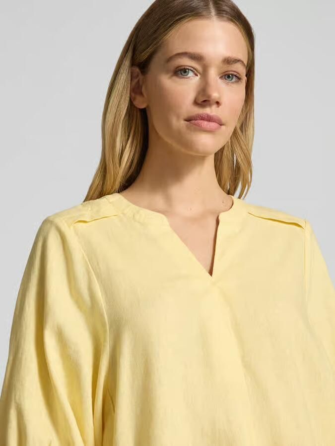 FREE QUENT Blouse van linnenmix met verlengde rug model 'Lava'