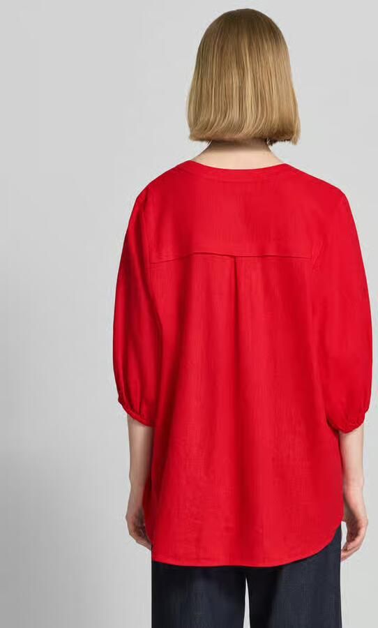 FREE QUENT Blouse van linnenmix met verlengde rug model 'Lava' - Foto 3