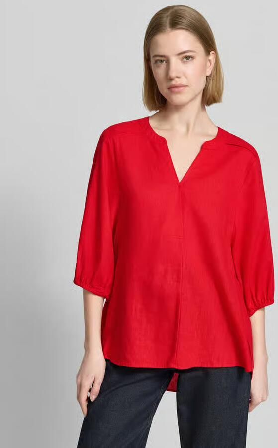 FREE QUENT Blouse van linnenmix met verlengde rug model 'Lava' - Foto 2