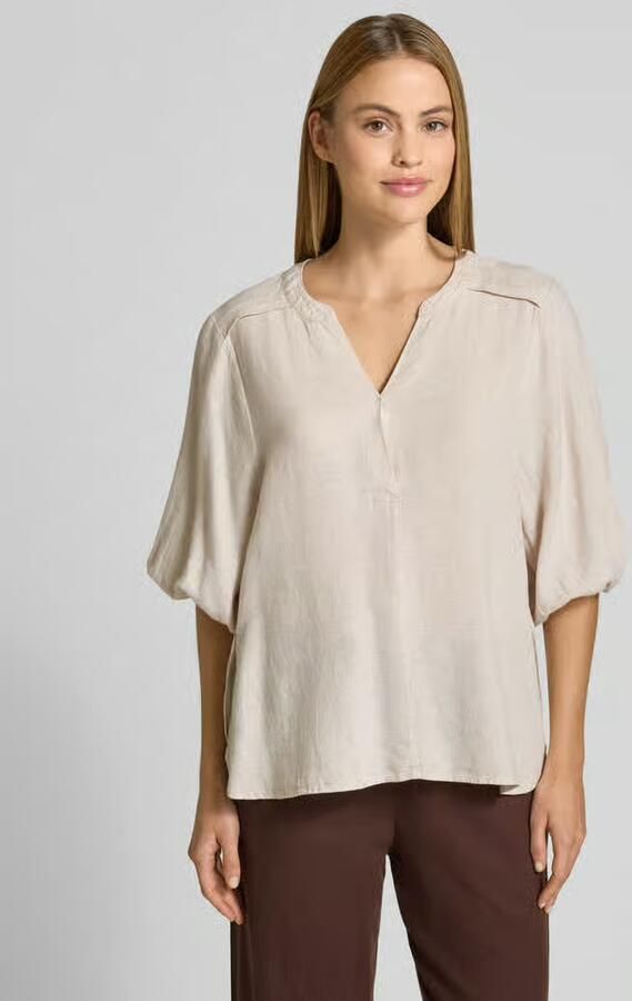 FREE QUENT Blouse van linnenmix met verlengde rug model 'Lava' - Foto 2