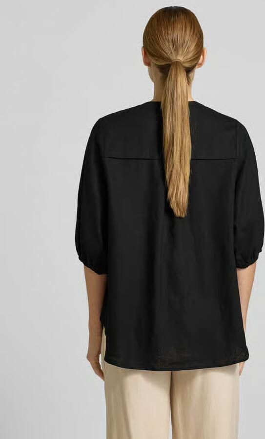 FREE QUENT Blouse van linnenmix met verlengde rug model 'Lava'