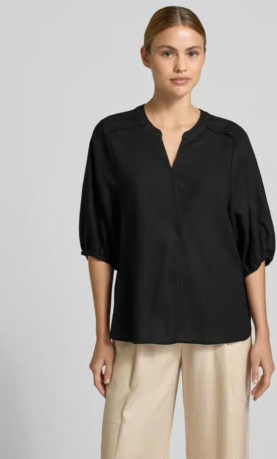 FREE QUENT Blouse van linnenmix met verlengde rug model 'Lava' - Foto 4