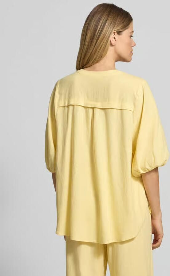 FREE QUENT Blouse van linnenmix met verlengde rug model 'Lava'