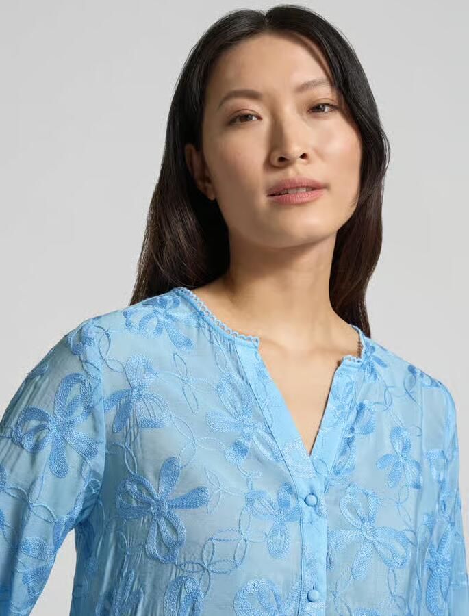 FREE QUENT Blouse van viscosemix met knoopsluiting model 'Randy'