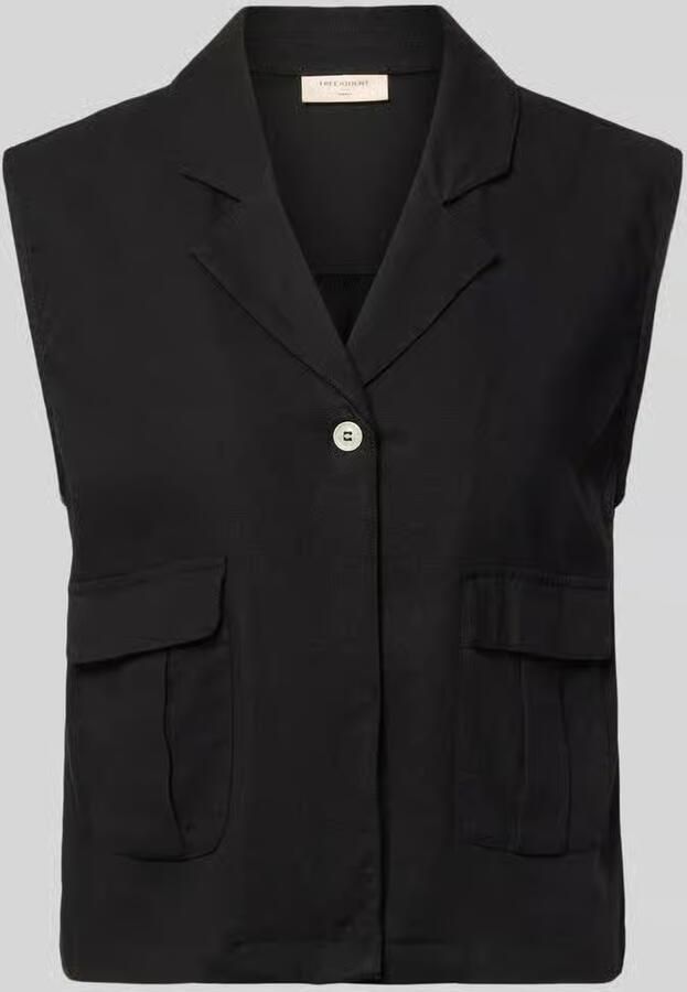 FREE QUENT Bodywarmer van linnenmix met paspelzakken model 'Lava' - Foto 2