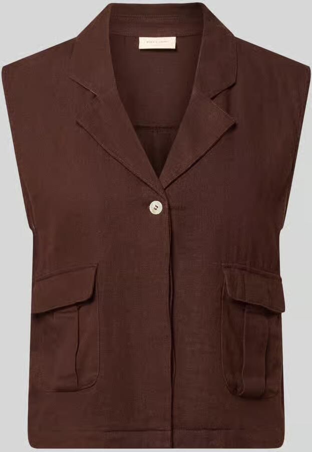 FREE QUENT Bodywarmer van linnenmix met paspelzakken model 'Lava' - Foto 2