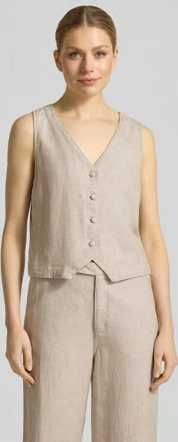 FREE QUENT Bodywarmer van linnenmix met V-hals model 'lavasi' - Foto 3