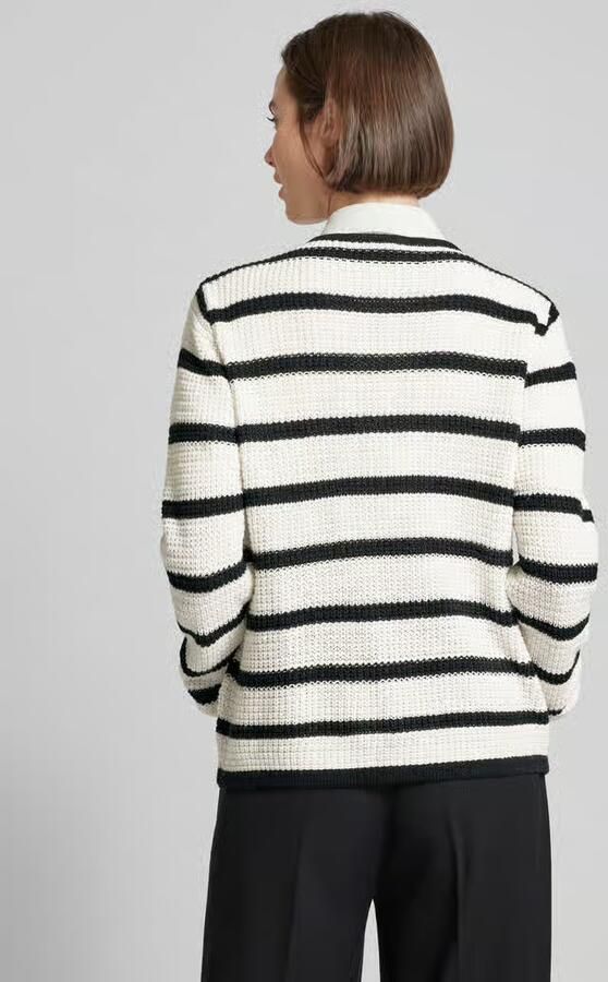 FREE QUENT Gebreid jack met streepmotief model 'Cotla'