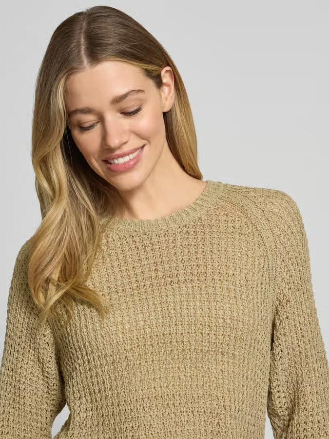 FREE QUENT Gebreid shirt met ronde hals en 3 4-mouwen