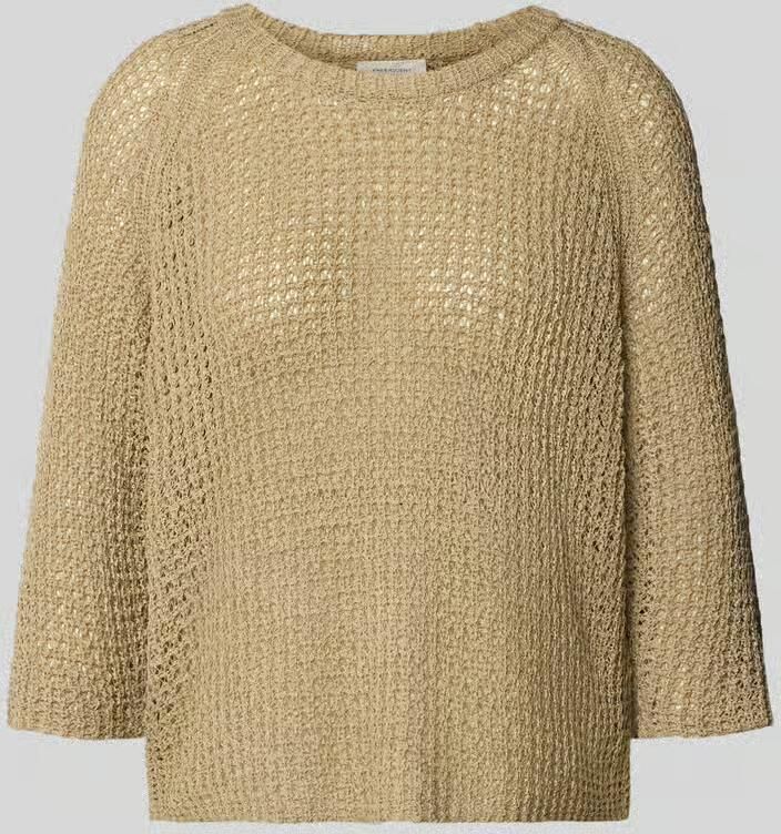 FREE QUENT Gebreid shirt met ronde hals en 3 4-mouwen - Foto 2