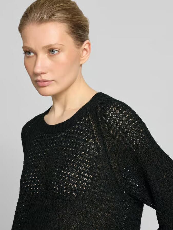 FREE QUENT Gebreid shirt met ronde hals en 3 4-mouwen