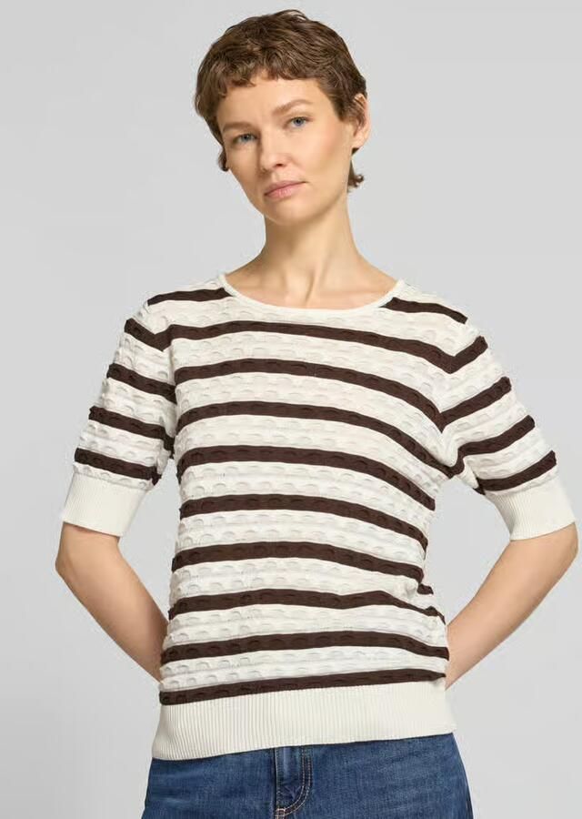 FREE QUENT Gebreid shirt met ronde hals model 'Dodo'