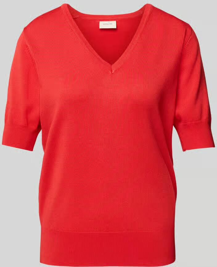 FREE QUENT Gebreid shirt met V-hals model 'Katie'
