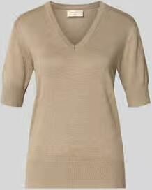 FREE QUENT Gebreid shirt met V-hals model 'Katie'