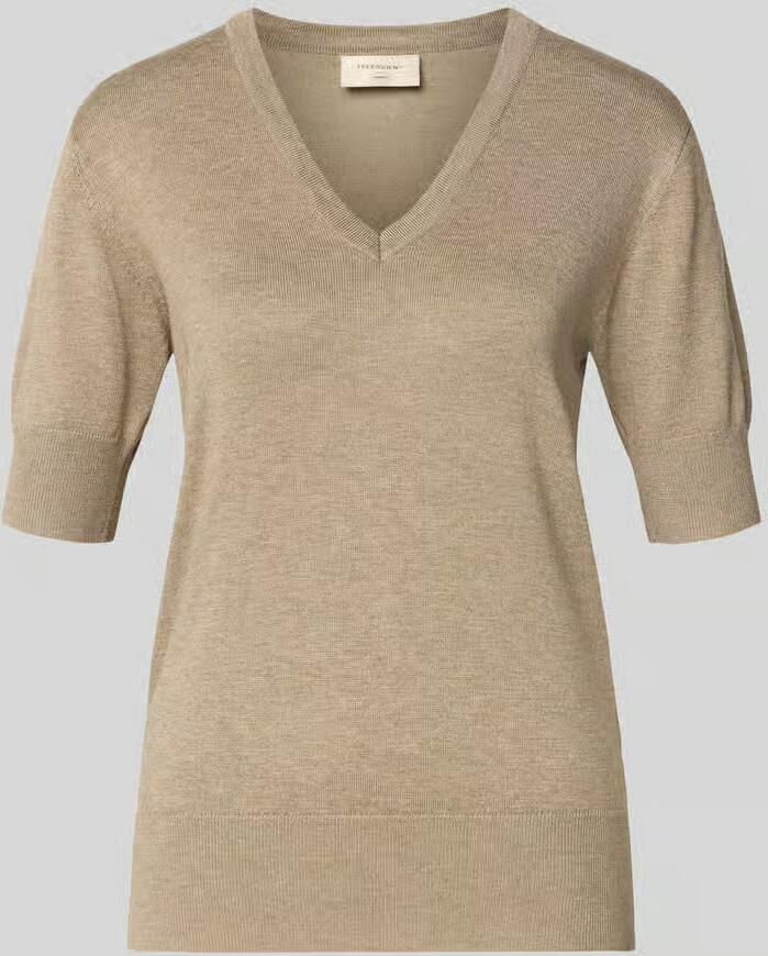 FREE QUENT Gebreid shirt met V-hals model 'Katie' - Foto 2