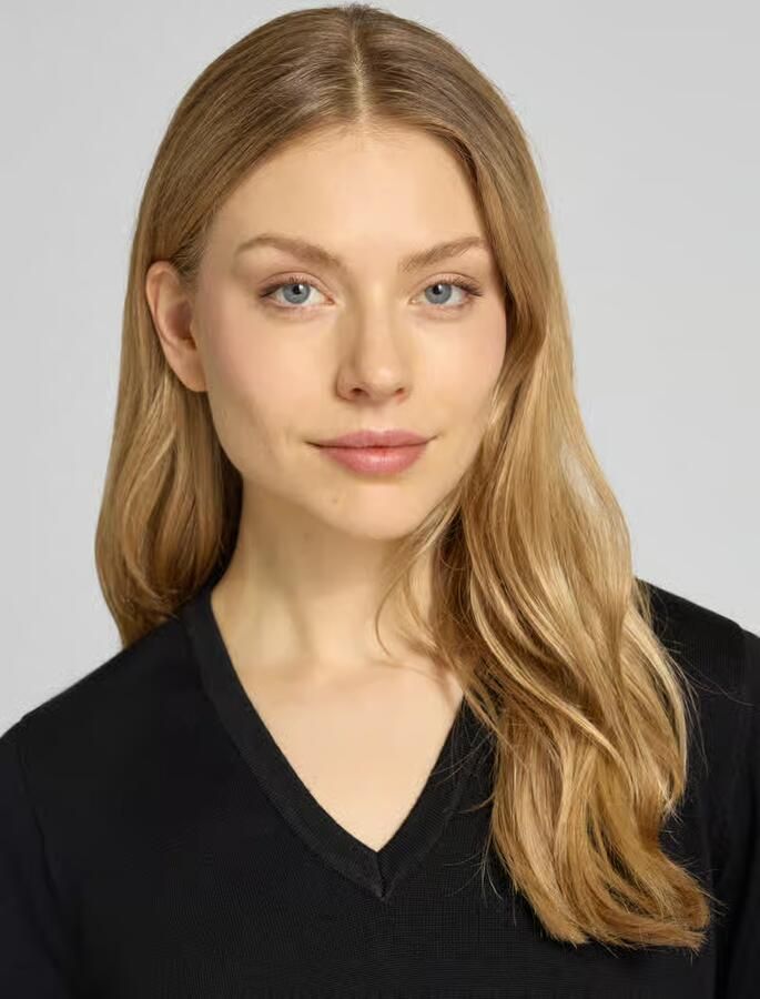 FREE QUENT Gebreid shirt met V-hals model 'Katie' - Foto 2