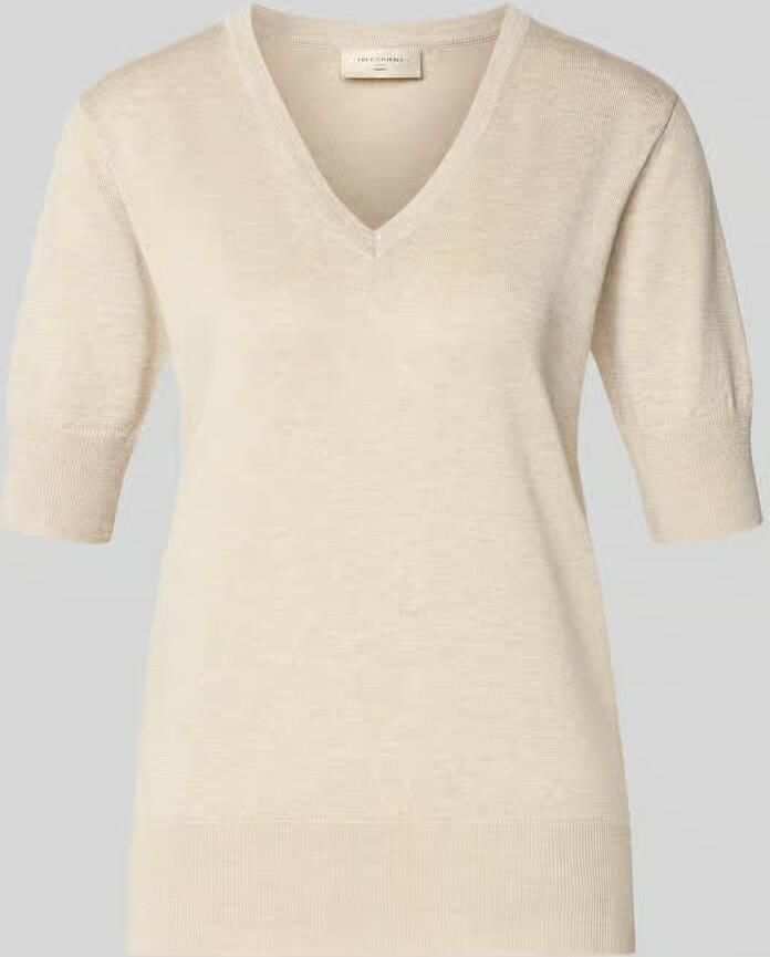 FREE QUENT Gebreid shirt met V-hals model 'Katie' - Foto 2