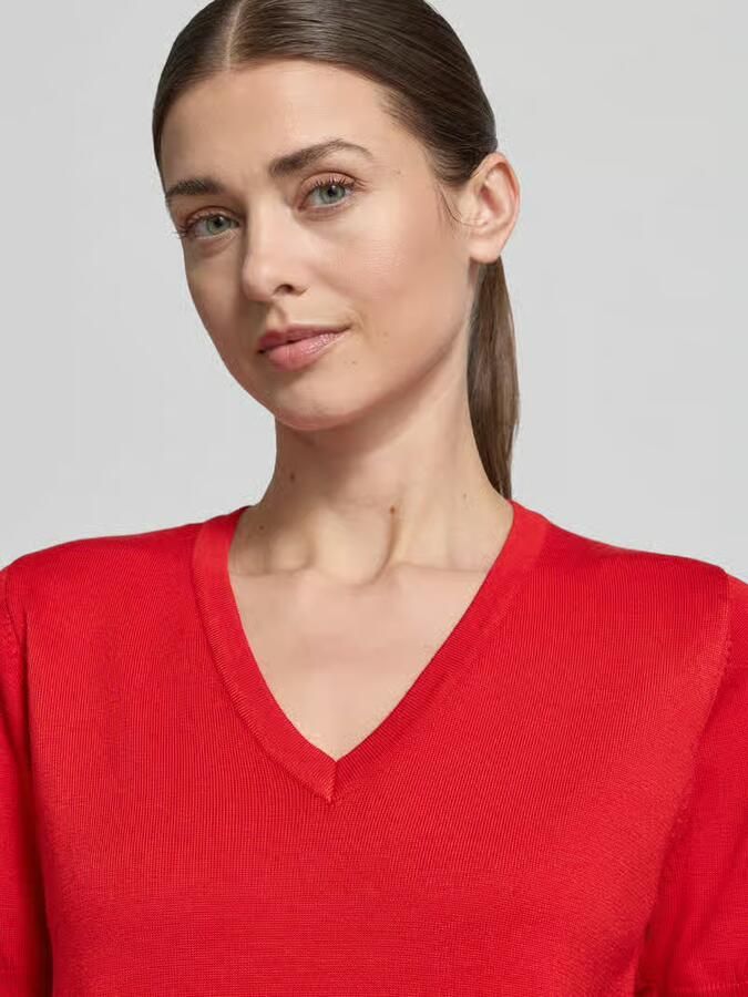 FREE QUENT Gebreid shirt met V-hals model 'Katie'