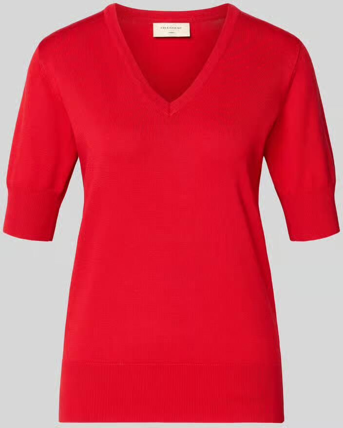 FREE QUENT Gebreid shirt met V-hals model 'Katie' - Foto 2
