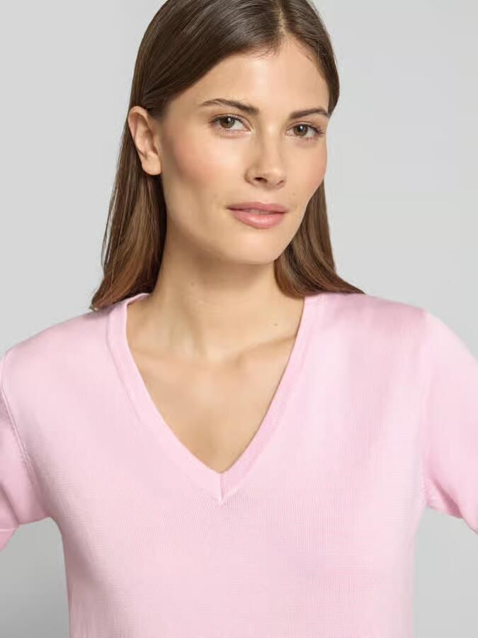 FREE QUENT Gebreid shirt met V-hals model 'Katie'