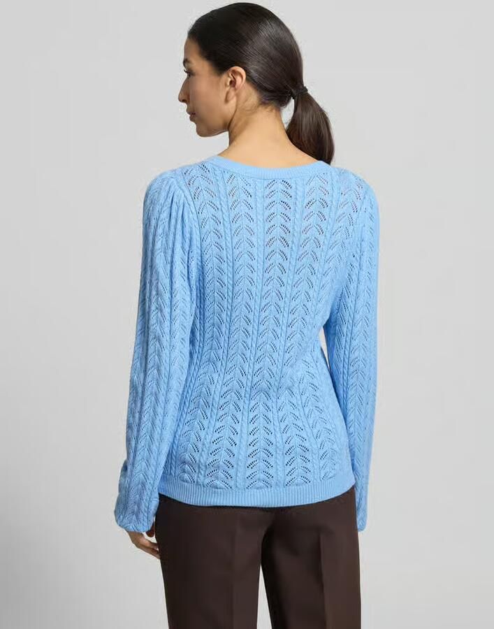 FREE QUENT Gebreid vest met geribde boorden model 'Clarry'