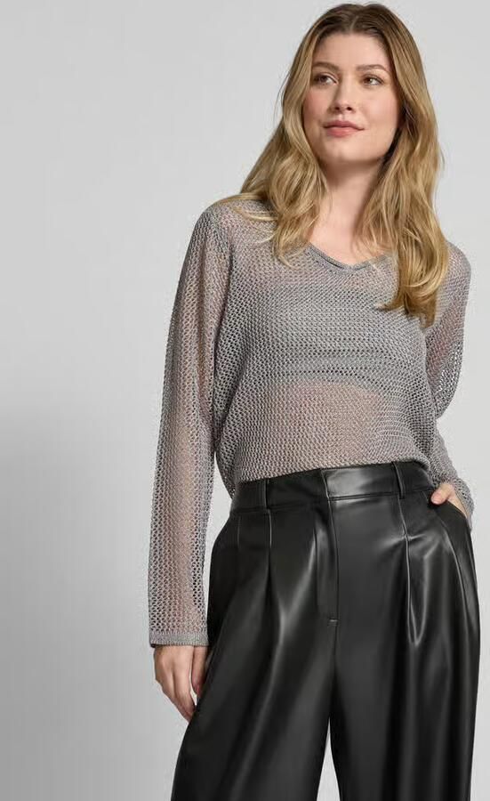 FREE QUENT Gebreide pullover in semi-transparant design model 'TERNE' - Foto 4