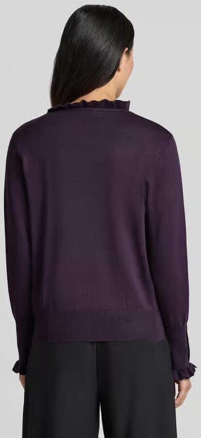 FREE QUENT Gebreide pullover met opstaande kraag en ruches model 'Katie' - Foto 5