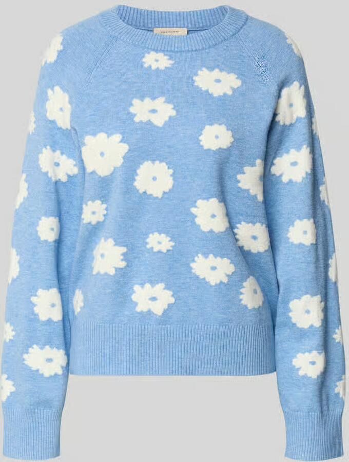 FREE QUENT Gebreide pullover met ribboorden model 'Alpie'