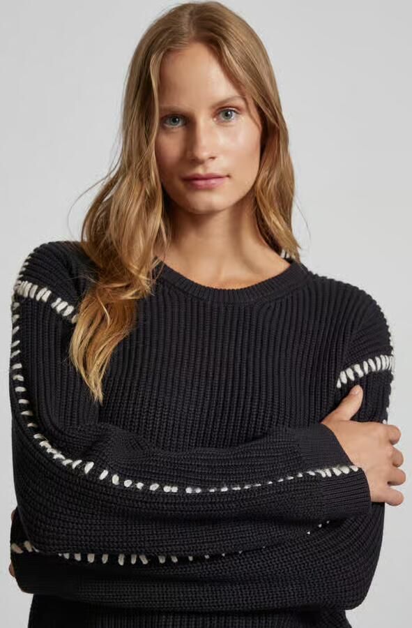 FREE QUENT Gebreide pullover met siernaad