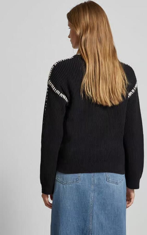 FREE QUENT Gebreide pullover met siernaad - Foto 3