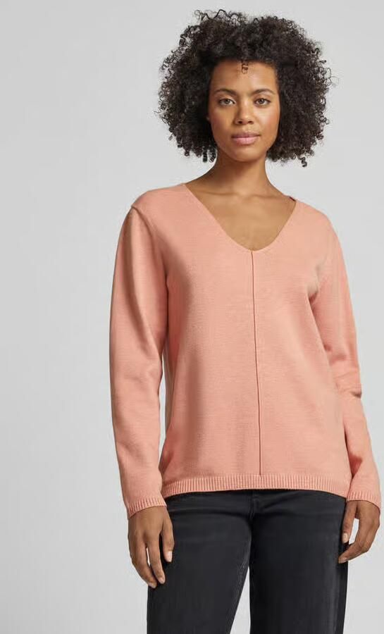 FREE QUENT Gebreide pullover met V-hals model 'Claura' - Foto 2