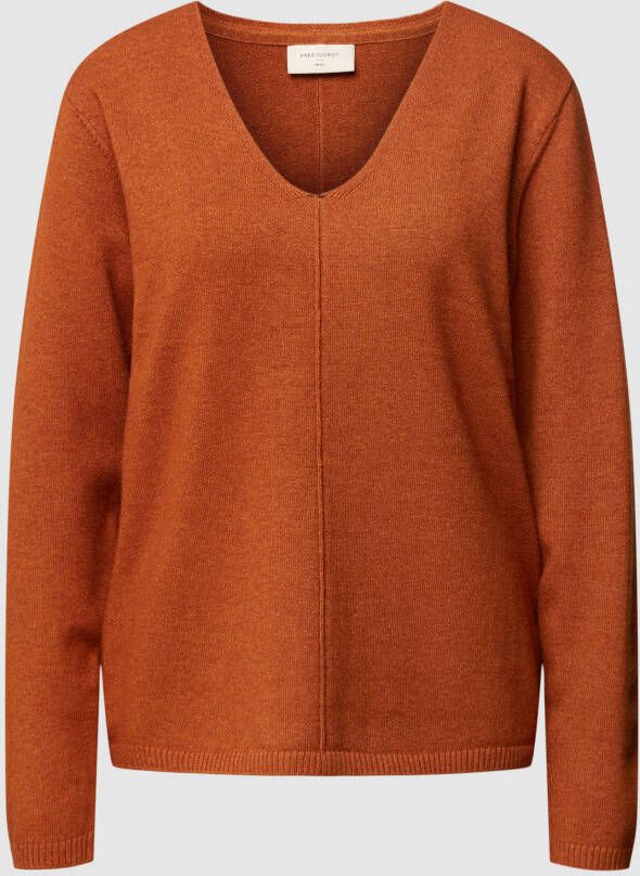 FREE QUENT Gebreide pullover met V-hals model 'FQClaura'