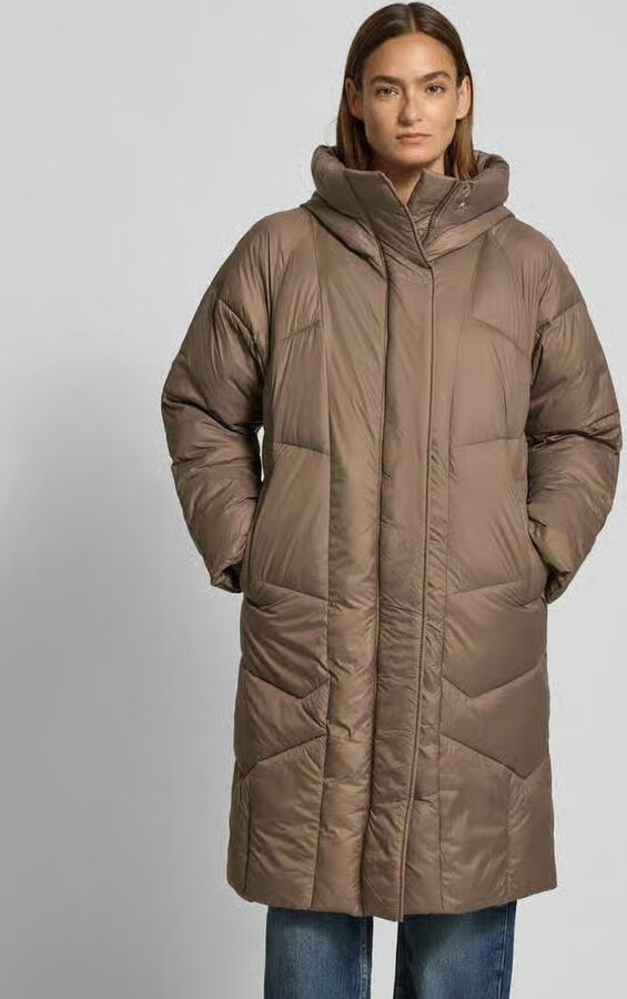 FREE QUENT Gewatteerde lange jas met capuchon model 'TIANA' - Foto 2