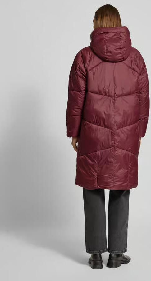 FREE QUENT Gewatteerde lange jas met capuchon model 'TIANA'