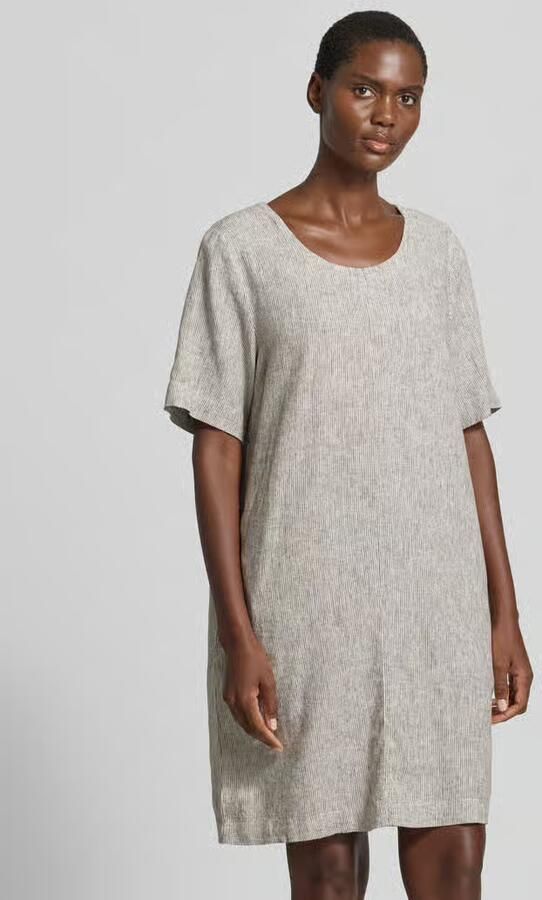 FREE QUENT Knie-lange jurk van linnenmix model 'Lava' - Foto 2