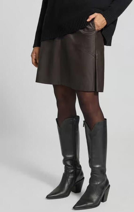 FREE QUENT Knie-lange rok in lederlook model 'Harley' - Foto 2