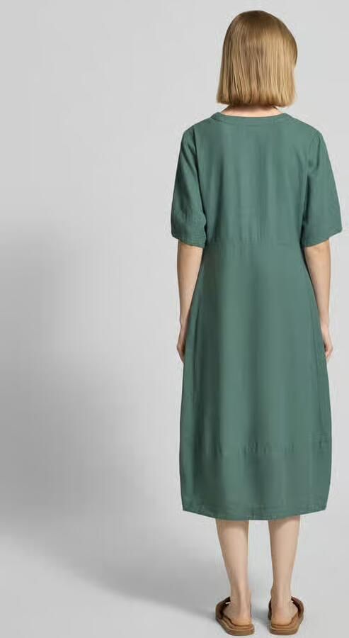 FREE QUENT Knielange jurk van mix van linnen en viscose model 'Lava' - Foto 3