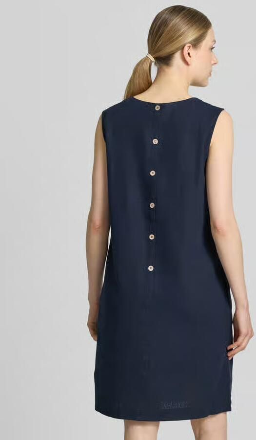 FREE QUENT Knielange jurk van mix van linnen en viscose model 'LAVA'