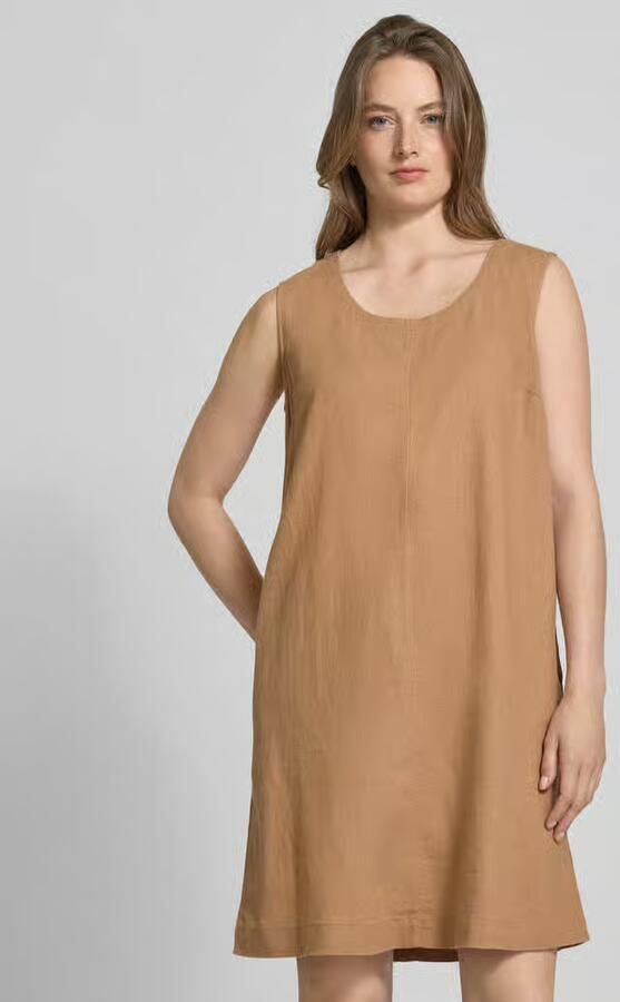 FREE QUENT Knielange linnen jurk met ronde hals model 'LAVA' - Foto 2