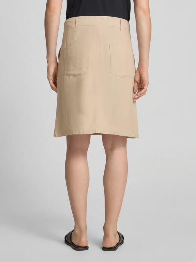 FREE QUENT Knielange rok van een mix van linnen en viscose model 'Lava'