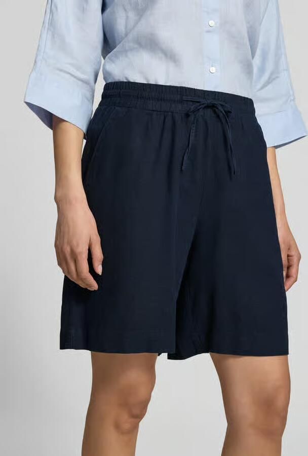 FREE QUENT Linnen korte broek met elastische tailleband model 'Lava'