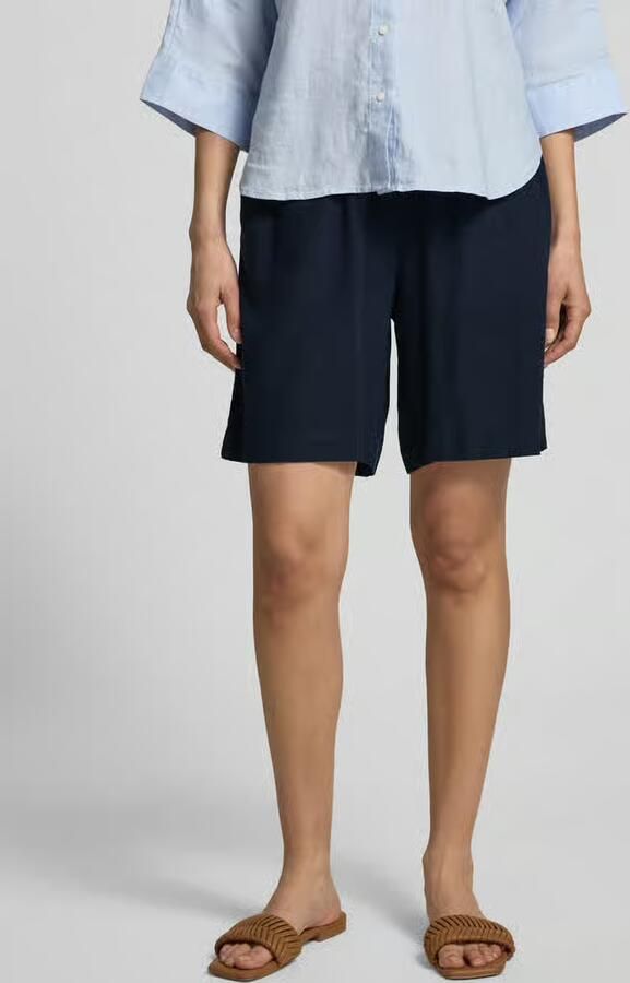 FREE QUENT Linnen korte broek met elastische tailleband model 'Lava' - Foto 3