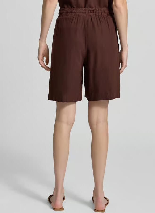 FREE QUENT Linnen korte broek met elastische tailleband model 'Lava'