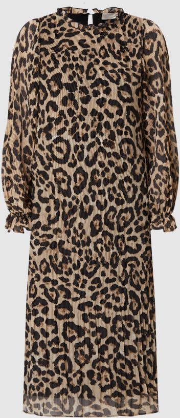 FREE QUENT Midi-jurk met luipaardmotief