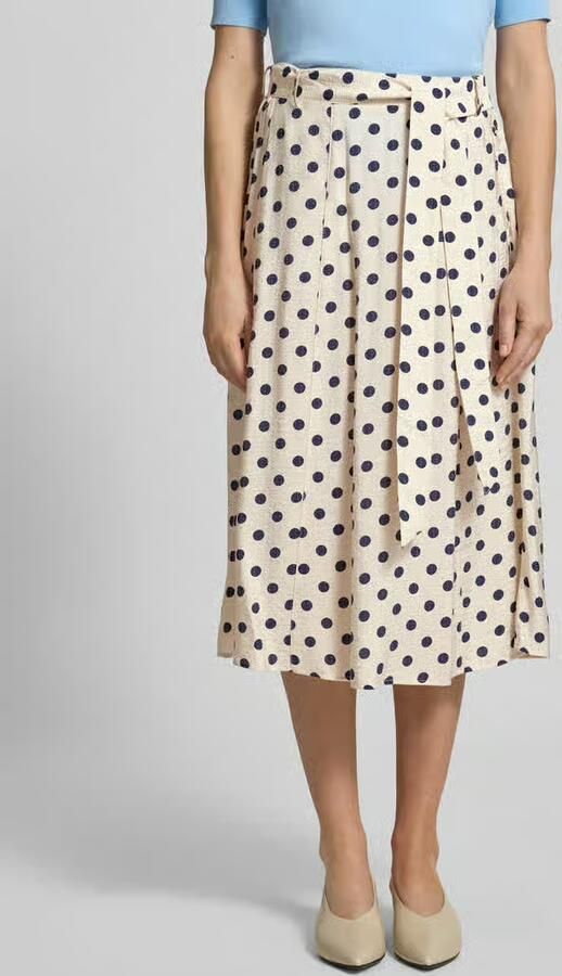 FREE QUENT Midirok van viscosemix met strikriem model 'Alma' - Foto 3