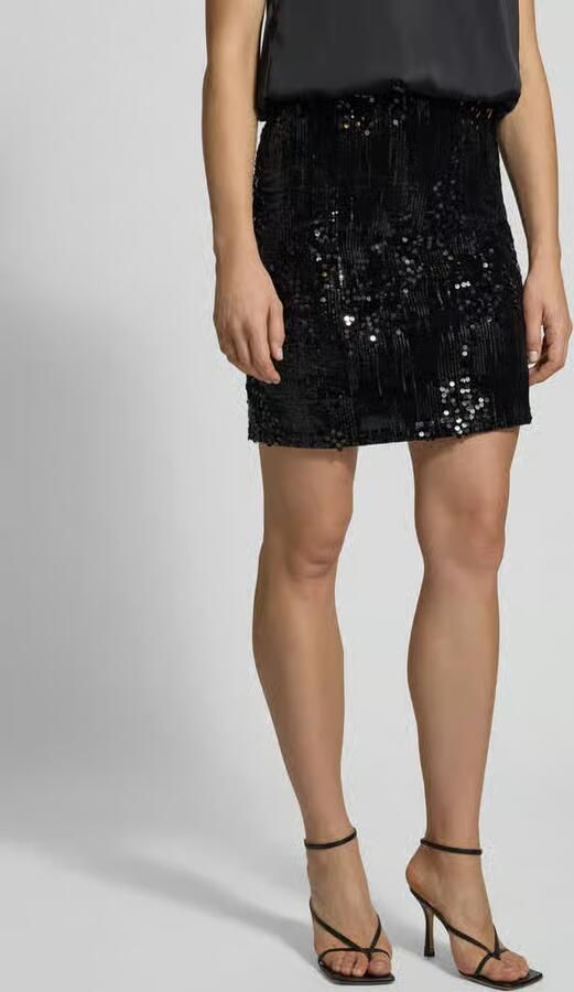 FREE QUENT Minirok met all-over pailletten model 'Doffi' - Foto 2