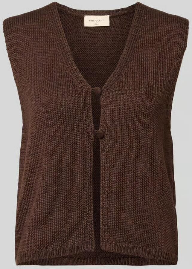 FREE QUENT Mouwloos vest met knoopsluiting model 'Grscaliva' - Foto 2