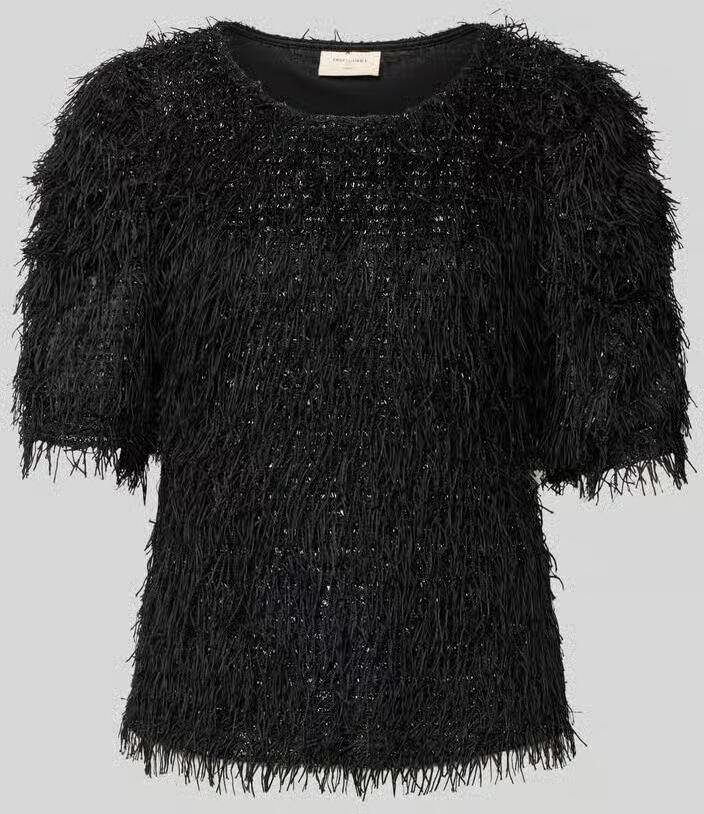 FREE QUENT Pullover met franjes en ronde hals model 'MARLIN'