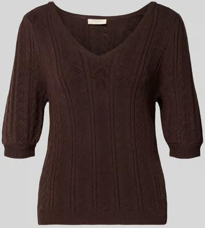 FREE QUENT Pullover van viscosemix in tricotlook model 'Clarry'