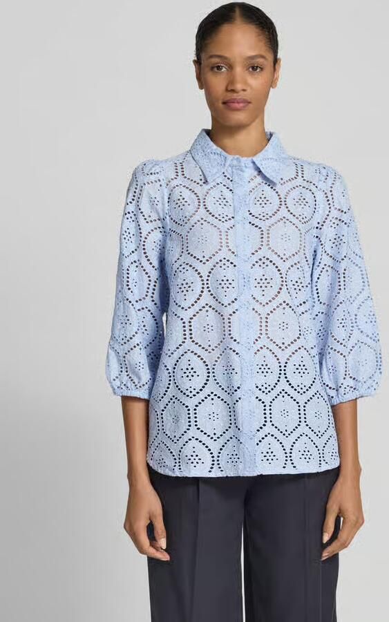 FREE QUENT Regular fit blouse met broderie anglaise model 'Agy' - Foto 2
